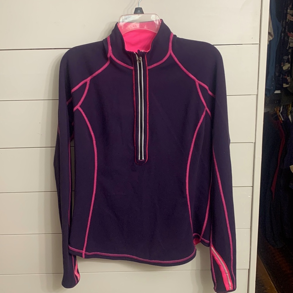 Lululemon Plum colored zip-up long sleeve sweater